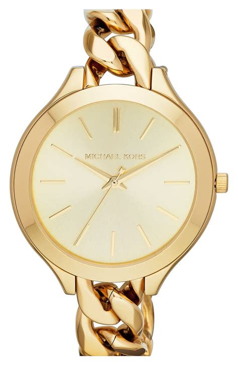 michael kors chain bracelet watch gold